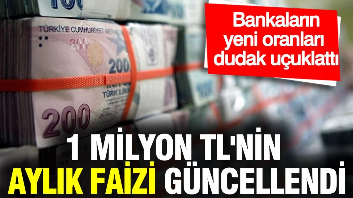 Mevduat Faizleriyle 1 Milyon TL’nin Aylık Kazancı Kaç TL Oldu? Yeni Hesaplama